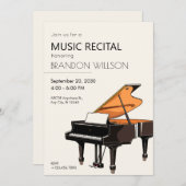 Invitation Grand piano (Devant / Derrière)