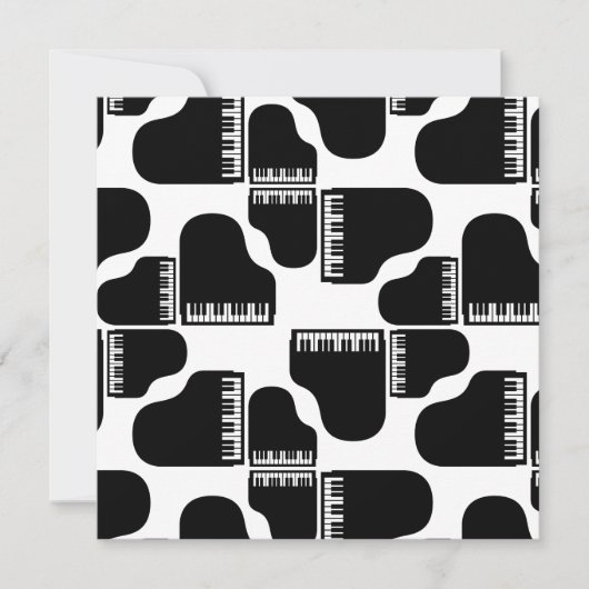 Invitation Grand Pianos Musique Piano Art à thème COULEUR PER (Devant)