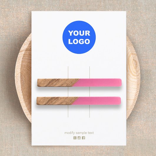 Invitation Grand Plaque Ajouter Logo Multiples Clip à cheveux