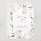 Invitation Grand Printemps Boho Fleur sauvage fête d'annivers (Devant)