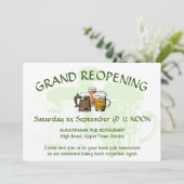 Invitation GRAND REOUVERTURE Pub Retrouvailles Personnalisabl (Debout devant)