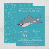 Grand requin blanc Personnalisé fête d'anniversair