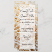 Invitation Grand rose d'ivoire (Devant / Derrière)