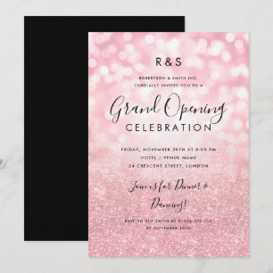 Invitation Grand Rose d'ouverture de l'entreprise Parties sci