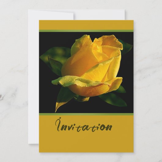 Invitation Grand Rose Jaune (Devant)