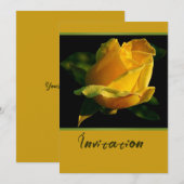Invitation Grand Rose Jaune (Devant / Derrière)