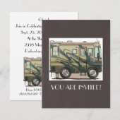 Invitation Grand rv car Motorhome du profondément satisfait (Devant / Derrière)
