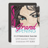 Invitation Grand salon de beauté coiffeur (Devant / Derrière)