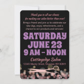 Invitation Grand salon de beauté coiffeur (Dos)