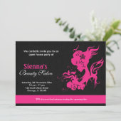 Invitation Grand Salon De Beauté D'Ouverture (Rose Profond) (Debout devant)