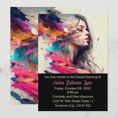 Invitation Grand Salon des cheveux d'ouverture Artiste maquil (Devant / Derrière)