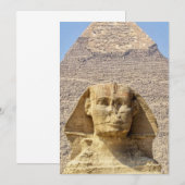 Invitation Grand Sphinx de Gizeh & pyramides Égypte antique (Devant / Derrière)