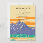 Invitation Grand Teton National Park Save The Date Retro (Devant)