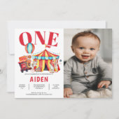 Invitation Grand Top Carnaval de cirque 1ère photo Anniversai (Devant)