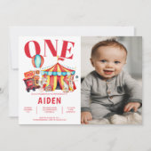 Invitation Grand Top Carnaval de cirque 1ère photo Anniversai (Devant)