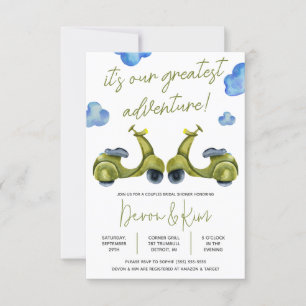 Invitation Grande Aventure, Scooter, Fête des mariées Couples
