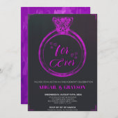 Invitation Grande bague en diamant violet illuminant pour tou (Devant / Derrière)