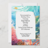 Invitation Grande barrière de corail fête d'anniversaire (Devant)