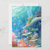 Invitation Grande barrière de corail fête d'anniversaire (Dos)