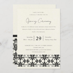 INVITATION GRANDE CÉRÉMONIE D'OUVERTURE OFFICIELLE DE BLACK W
