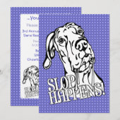 Invitation Grande Dane Slop se produit BW UC (Devant / Derrière)