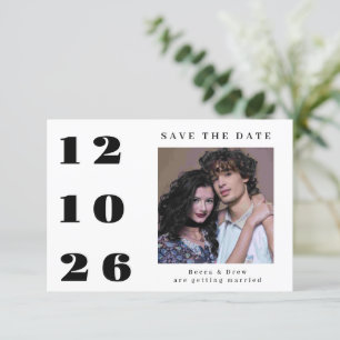 Invitation Grande Date Une Photo Enregistrer La Date