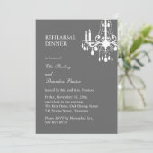 Invitation grande de dîner de répétition de salle (Debout devant)