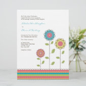 invitation grande de fleurs d'arc-en-ciel du (Debout devant)