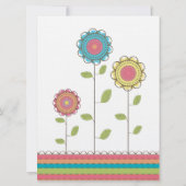 invitation grande de fleurs d'arc-en-ciel du (Dos)