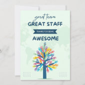 Invitation Grande Équipe Grand Merci De Personnel Pour Être S (Devant)