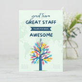 Invitation Grande Équipe Grand Merci De Personnel Pour Être S (Debout devant)