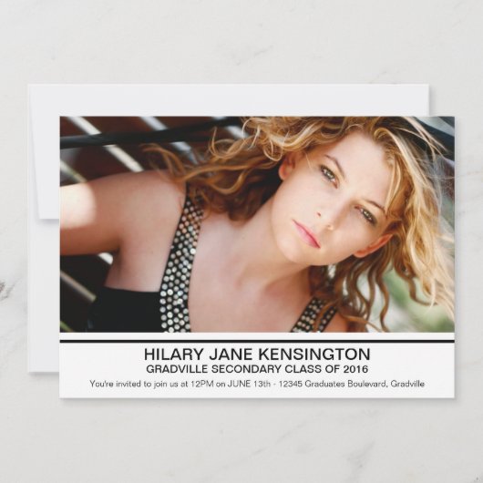 Invitation Grande fête de remise des diplômes ou cérémonie (Devant)