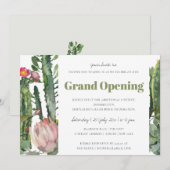 INVITATION GRANDE OUVERTEUR FEUILLES DE CACTUS DU DÉSERT FLOR (Devant / Derrière)