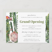 INVITATION GRANDE OUVERTEURE DE FOLIOLE DE CACTUS DE DÉSAERT  (Devant / Derrière)