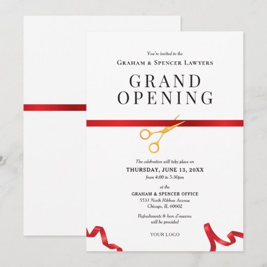 Invitation Grande ouverture (Devant / Derrière)