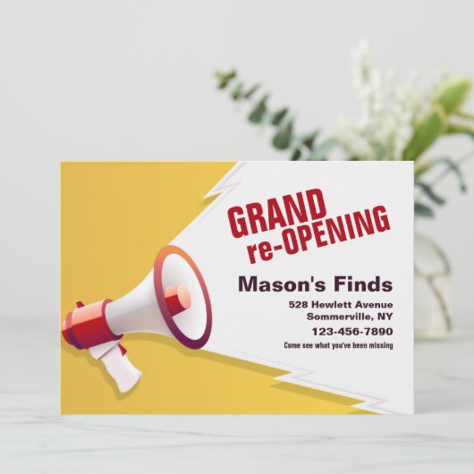 Invitation Grande ouverture (Debout devant)