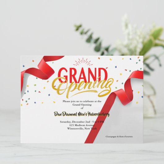 Invitation Grande ouverture (Debout devant)