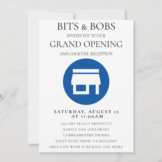 Invitation Grande ouverture (Devant)