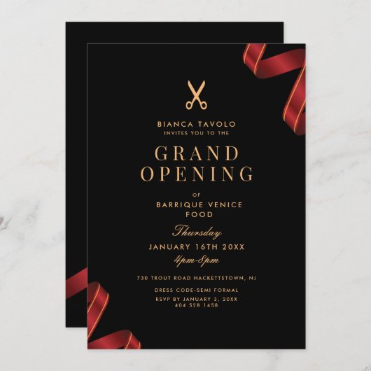 Invitation Grande ouverture (Devant / Derrière)