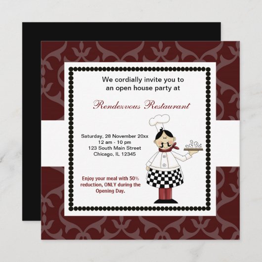 Invitation Grande ouverture (Devant / Derrière)