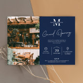 Invitation Grande ouverture commerciale Logo de la marine pho