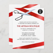 Invitation Grande ouverture de coupe du ruban rouge (Devant / Derrière)