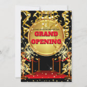 Invitation Grande ouverture d'entreprise célébration rouge ta (Devant)