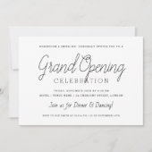 Invitation Grande ouverture d'entreprise moderne Simple Minim (Devant)