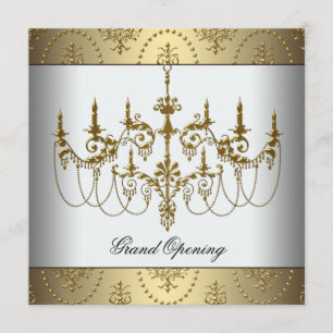 Invitation Grande ouverture des affaires commerciales White