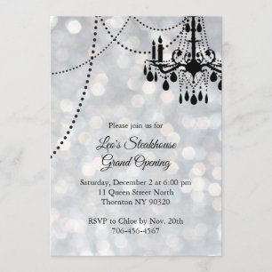 Invitation Grande ouverture du restaurant Silver avec lustre