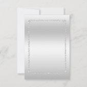 Invitation Grande ouverture encadrée de diamants argenté et n (Dos)
