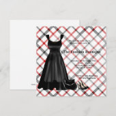 Invitation Grande ouverture Fashion business (Noir) (Devant / Derrière)