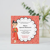 Invitation Grande ouverture japonaise (Debout devant)