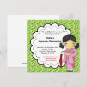 Invitation Grande ouverture japonaise (Devant / Derrière)